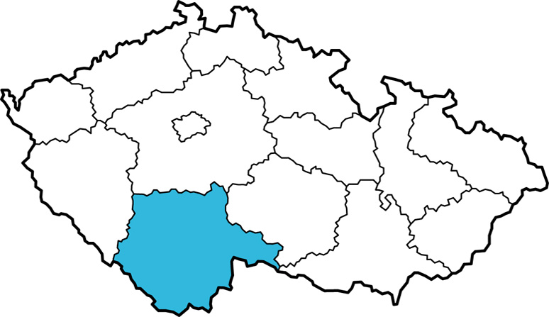 mapa Jihočeský