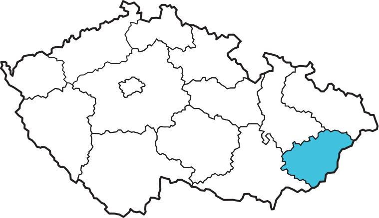 mapa Zlínský kraj